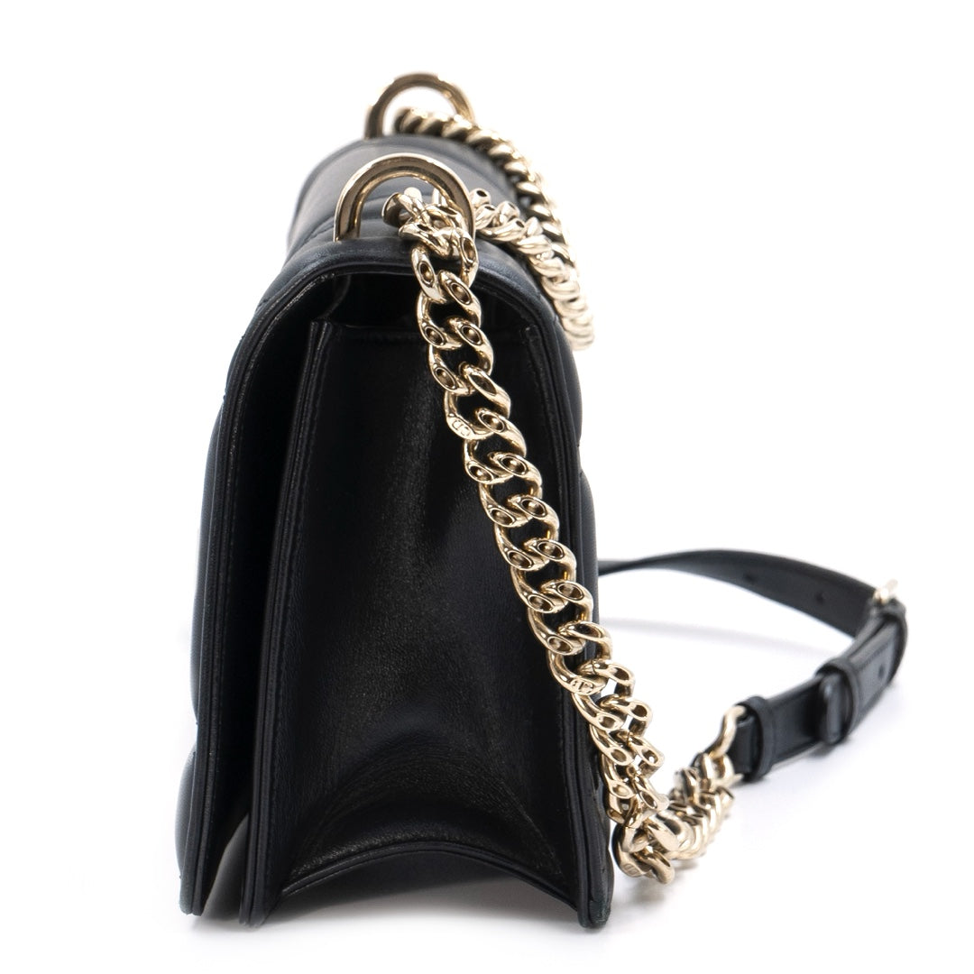 Christian Dior Diorama Black Medium Lambskin Chain Bag with Gold Hardware