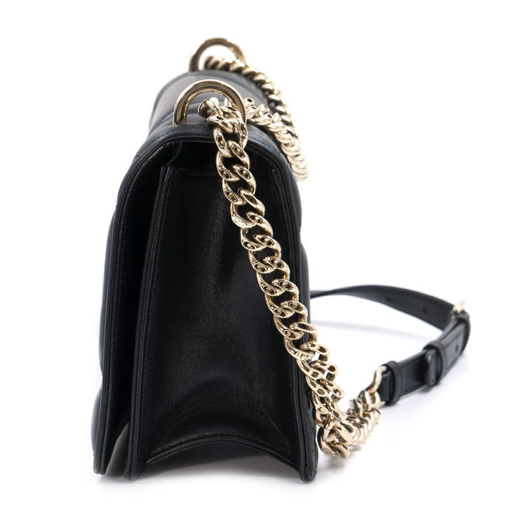 Christian Dior Diorama Black Medium Lambskin Chain Bag with Gold Hardware