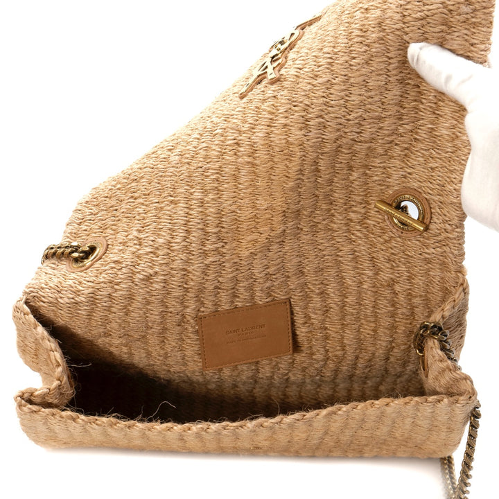 Saint Laurent Kate Medium Raffia Shoulder Bag
