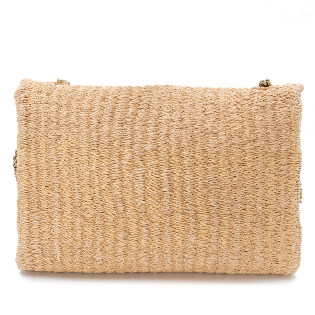 Saint Laurent Kate Medium Raffia Shoulder Bag