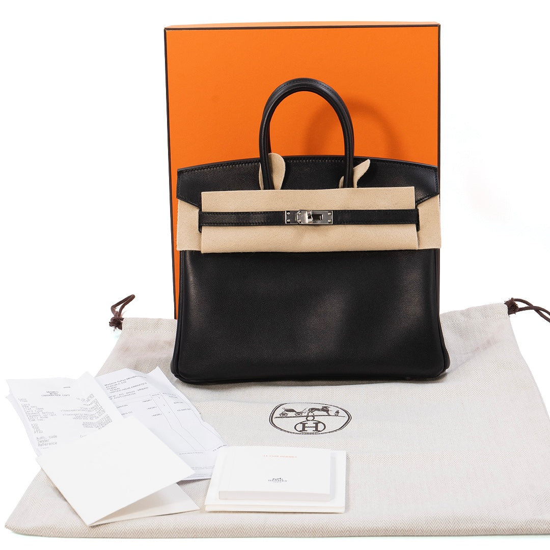 Hermès Birkin 25 Black Volupto with Palladium Hardware