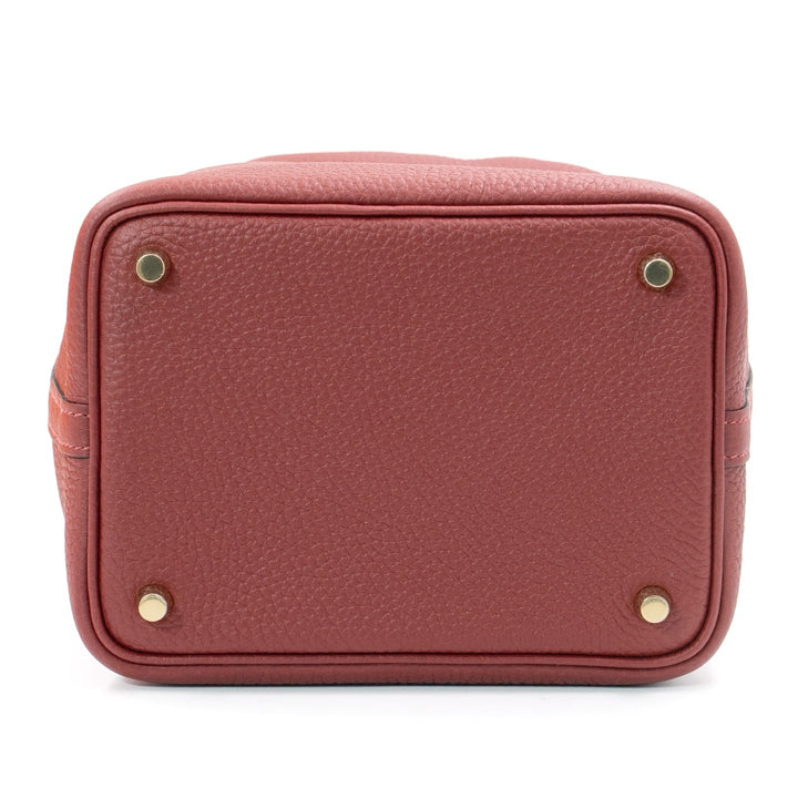 Hermès Picotin Lock 18 Taurillon Clemence Leather in Rouge H