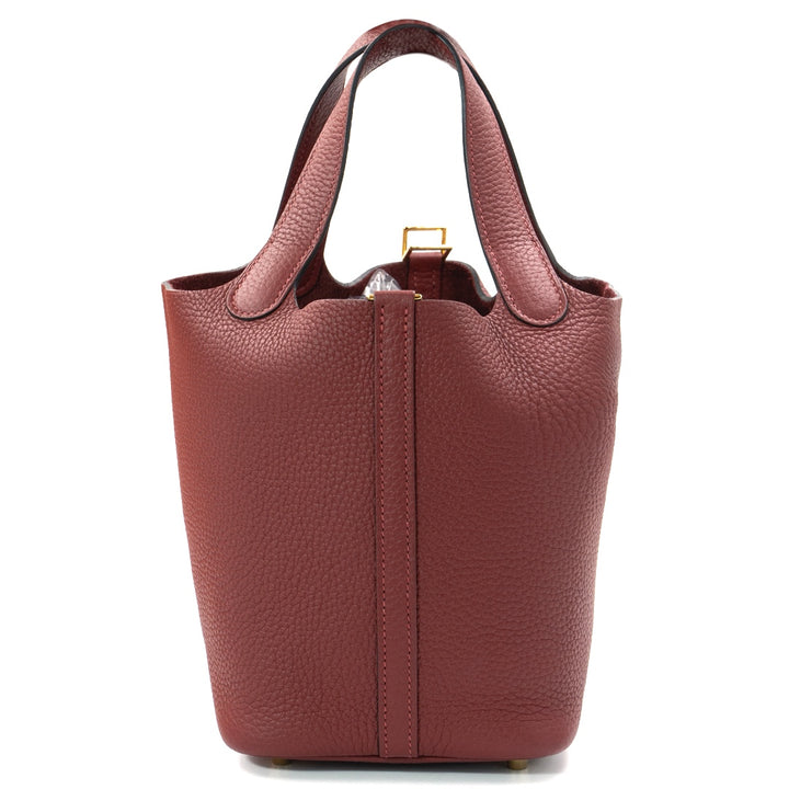 Hermès Picotin Lock 18 Taurillon Clemence Leather in Rouge H
