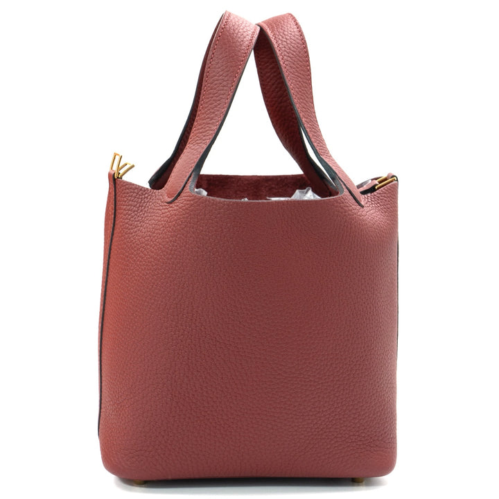 Hermès Picotin Lock 18 Taurillon Clemence Leather in Rouge H