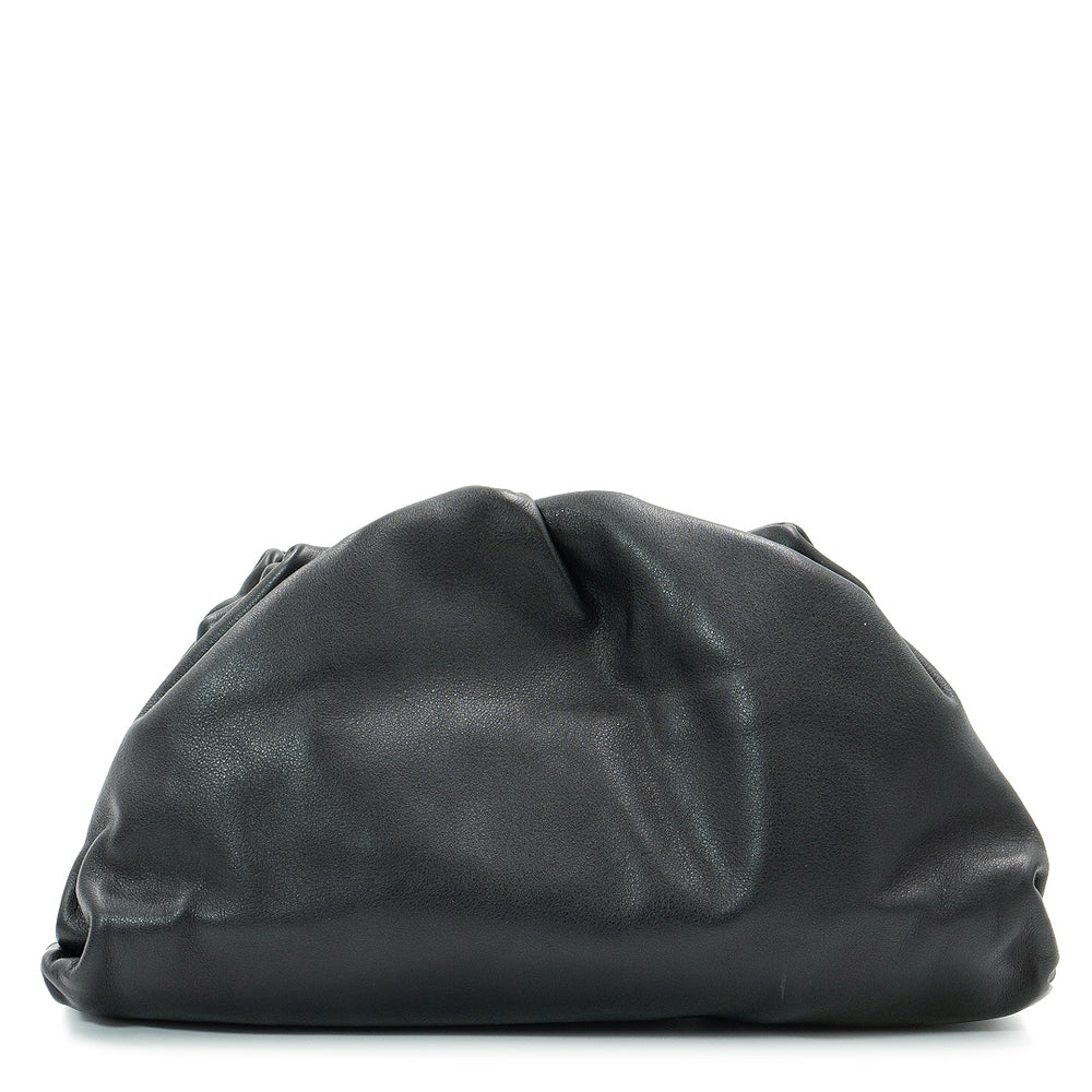 Bottega Veneta Black Calfskin Leather The Pouch Clutch Bag