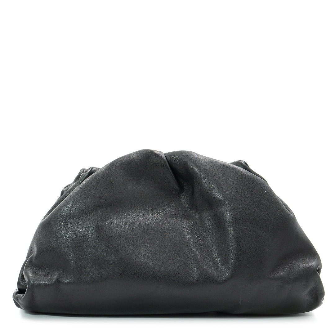 Bottega Veneta Black Calfskin Leather The Pouch Clutch Bag