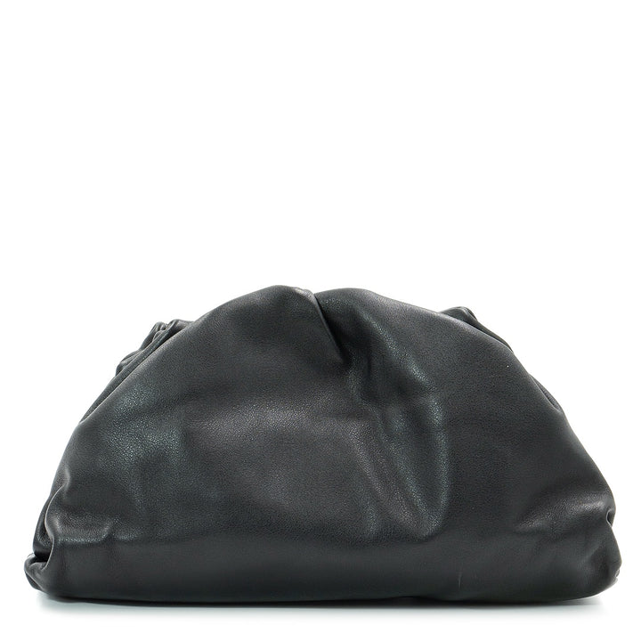 Bottega Veneta Black Calfskin Leather The Pouch Clutch Bag
