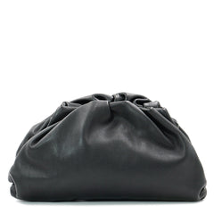 Bottega Veneta Black Calfskin Leather The Pouch Clutch Bag