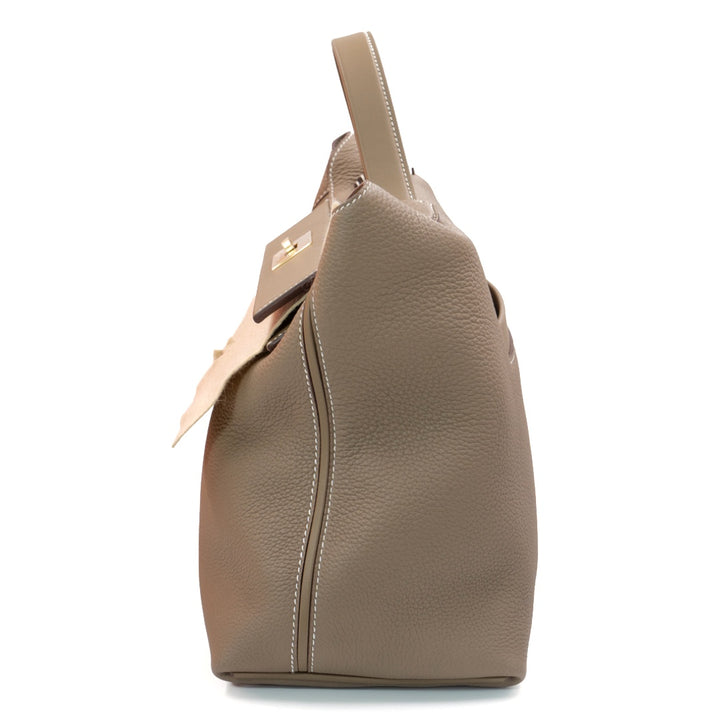 Hermès 24/24 Size 35 Bag in Etoupe Togo Leather