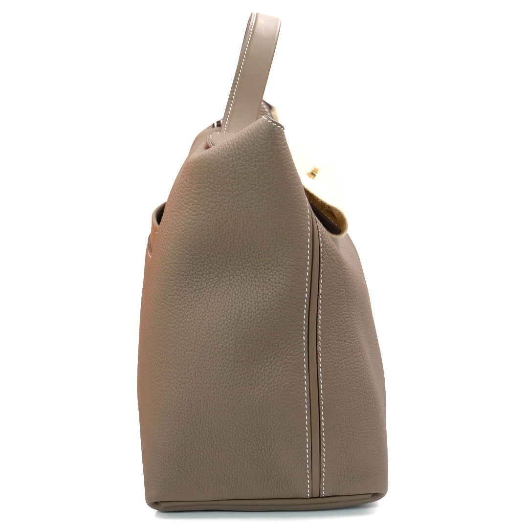 Hermès 24/24 Size 35 Bag in Etoupe Togo Leather