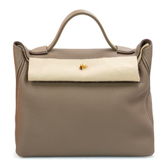 Hermès 24/24 Size 35 Bag in Etoupe Togo Leather with Gold Hardware