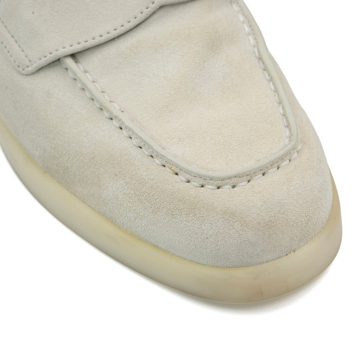 Prada Light Taupe Suede Saint Tropez Mules