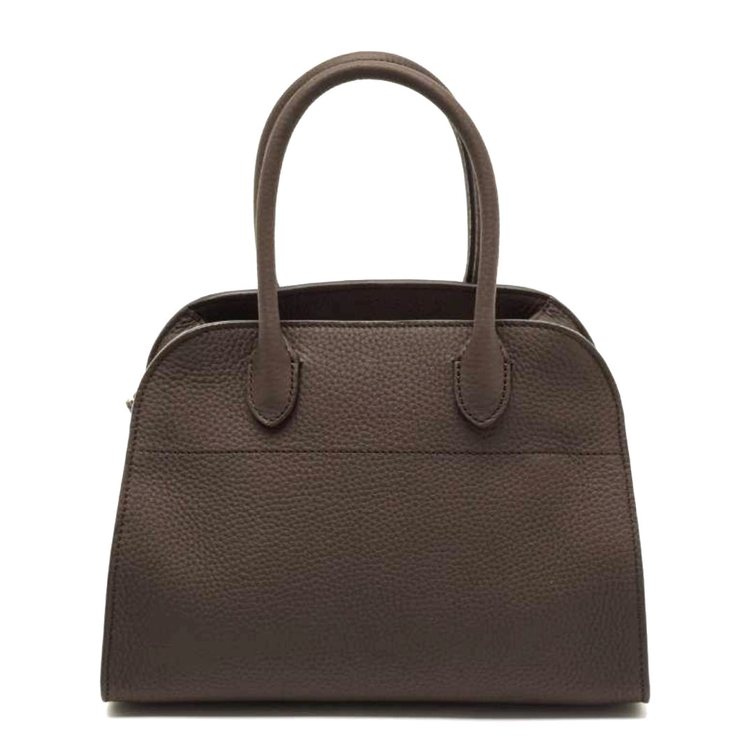 The Row Soft Margaux 10 Bag in Deep Brown Grained Calfskin - Gemaee  UAE