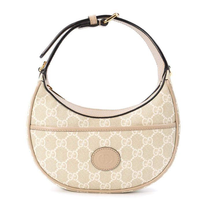 Gucci GG Half Moon Mini Bag Beige GG Supreme