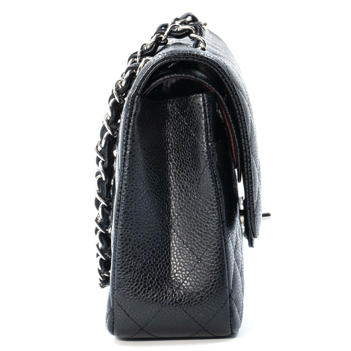 Chanel Medium Classic Double Flap Bag in Black Caviar Leather