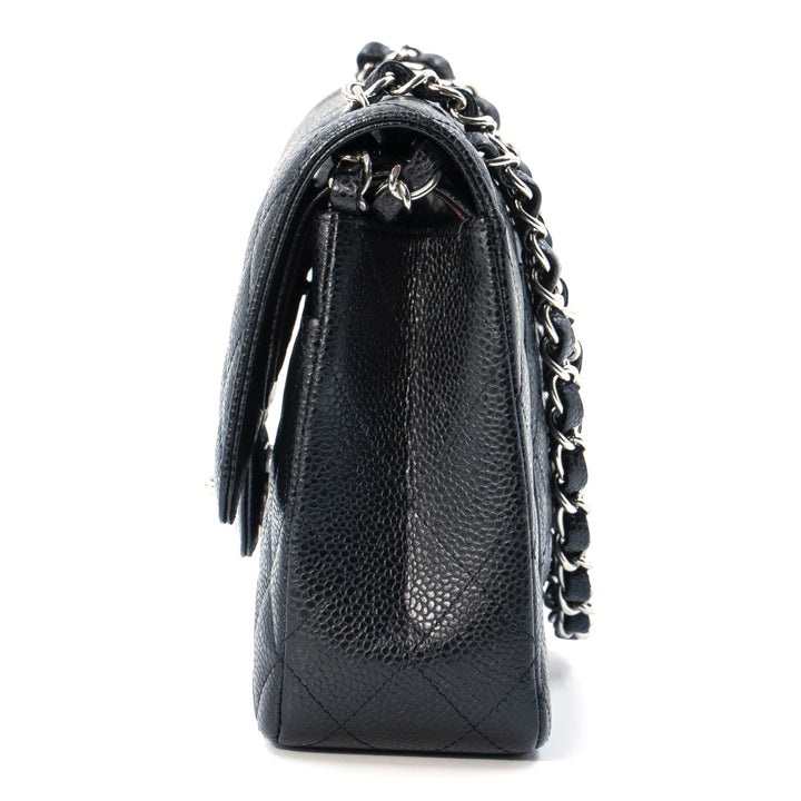 Chanel Medium Classic Double Flap Bag in Black Caviar Leather