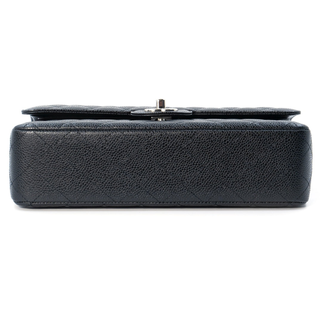 Chanel Medium Classic Double Flap Bag in Black Caviar Leather