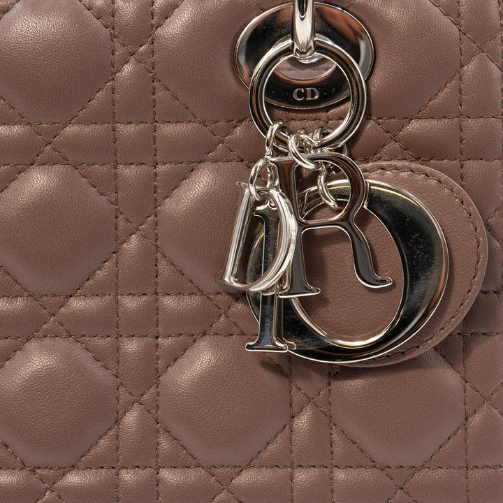 Dior Lady Dior Medium Bag in Blush Cannage Lambskin with Silver Tone Hardware