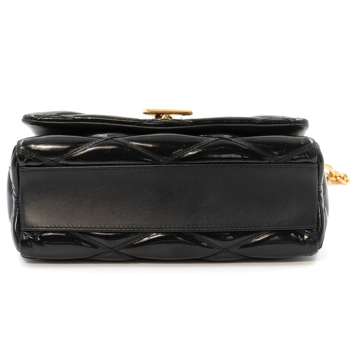 Louis Vuitton GO‑14 Malletage PM Bag in Black Patent Leather