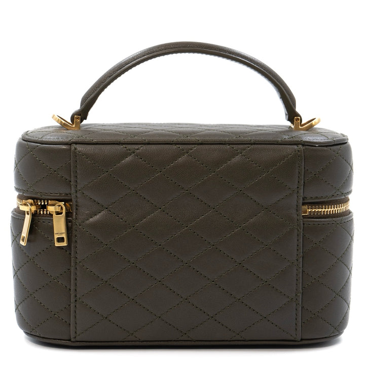 Saint Laurent Gaby Vanity Bag in Green Quilted Lambskin