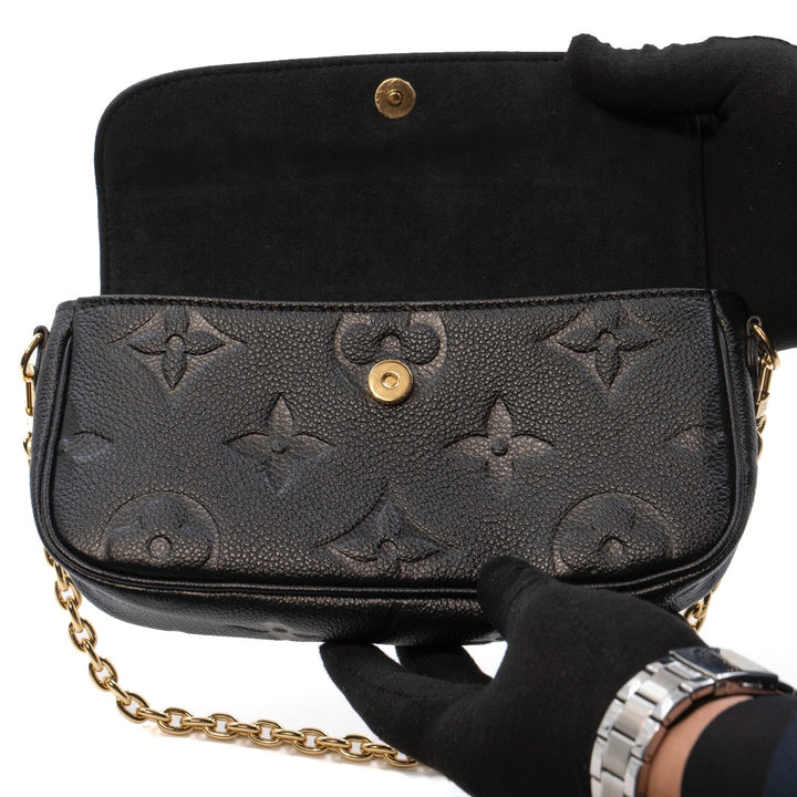 Louis Vuitton Wallet On Chain Ivy Black Monogram Empreinte Leather