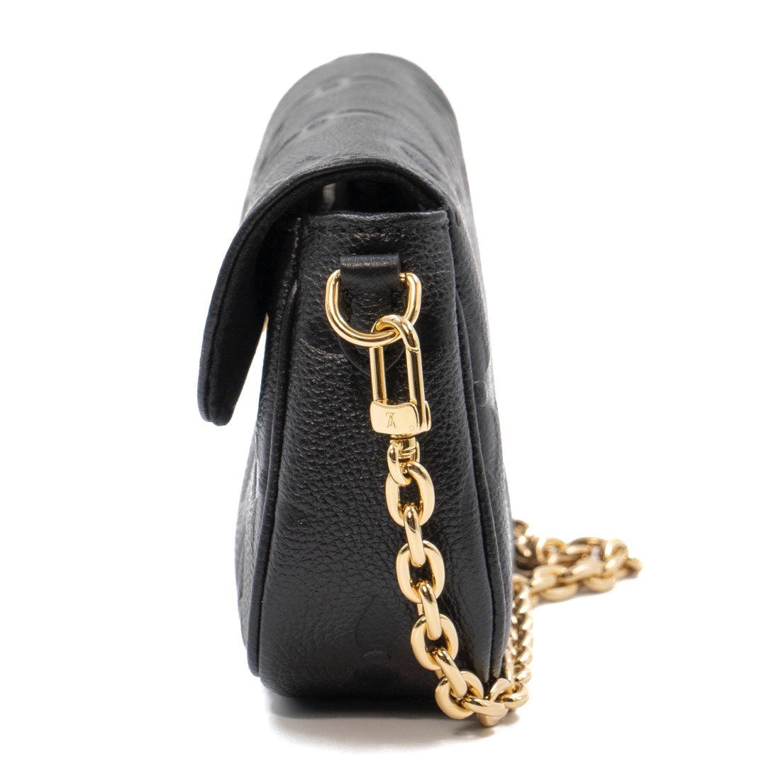 Louis Vuitton Wallet On Chain Ivy Black Monogram Empreinte Leather