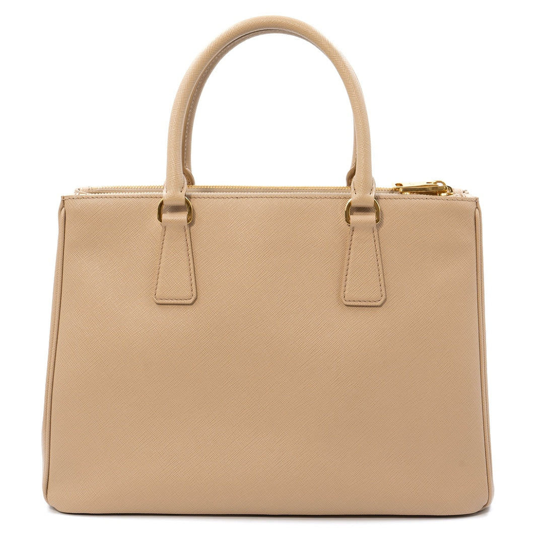 Prada Galleria Large Saffiano Leather Tote Bag in Beige