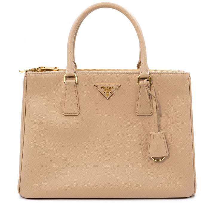 Prada Galleria Large Saffiano Leather Tote Bag in Beige