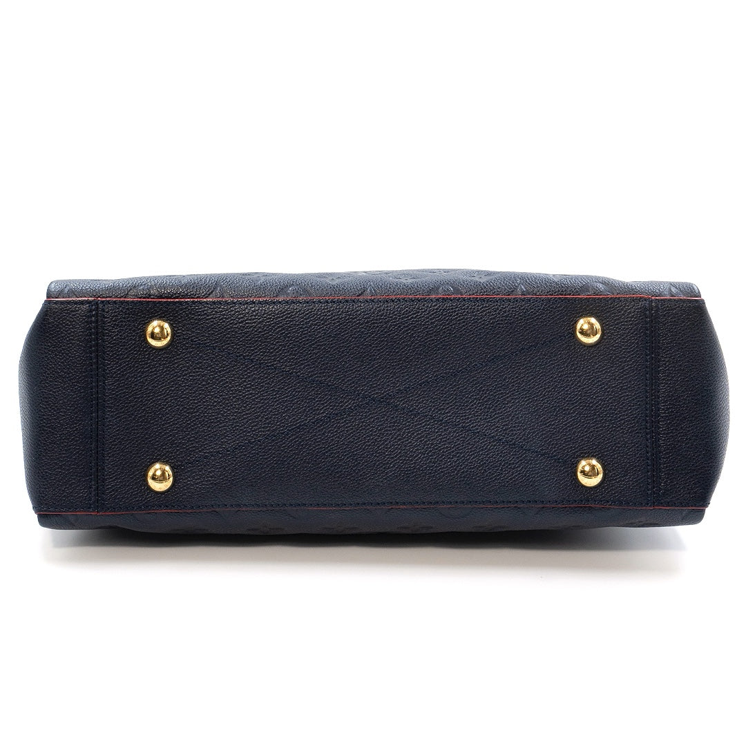 Louis Vuitton Surène MM in navy blue Monogram Empreinte leather