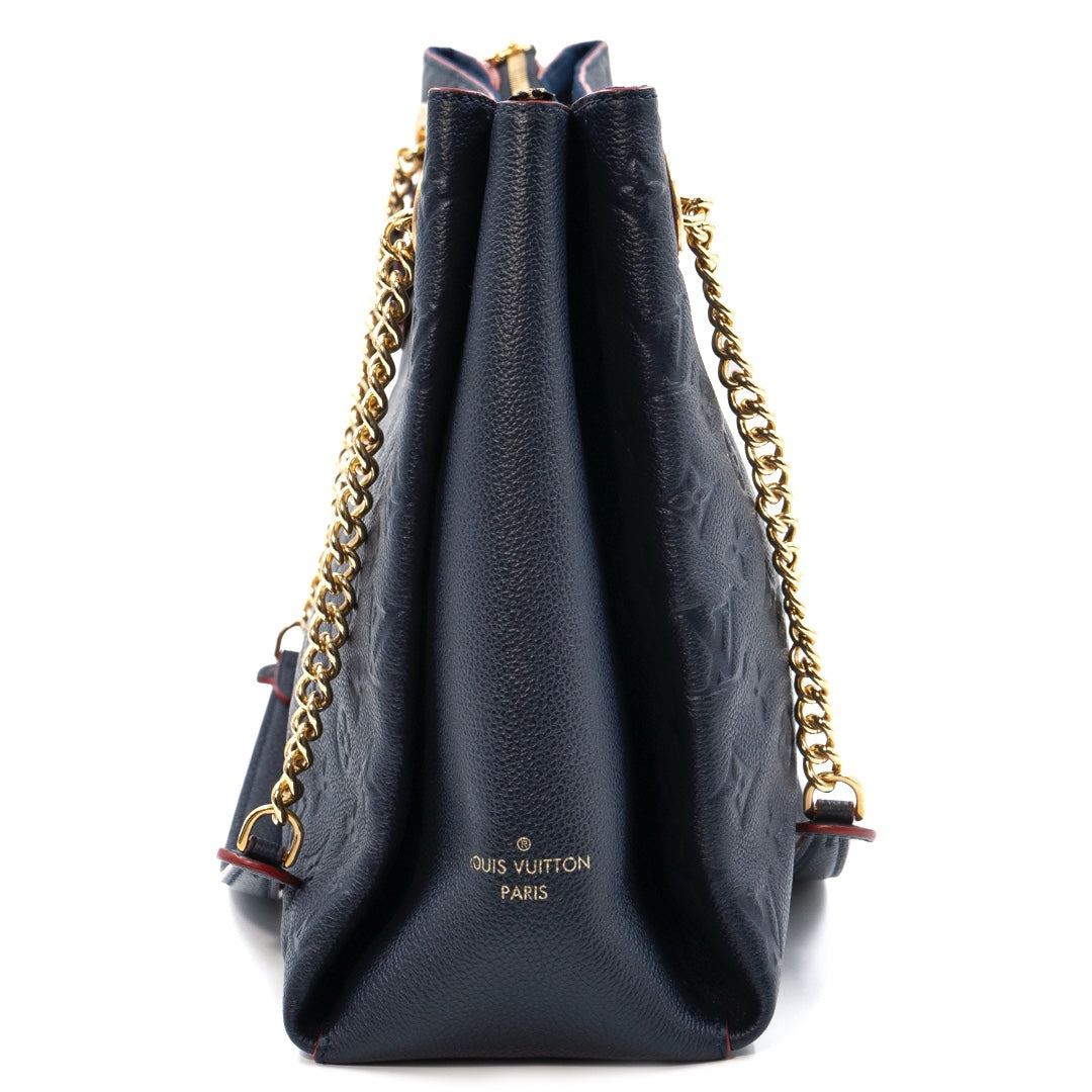 Louis Vuitton Surène MM in navy blue Monogram Empreinte leather