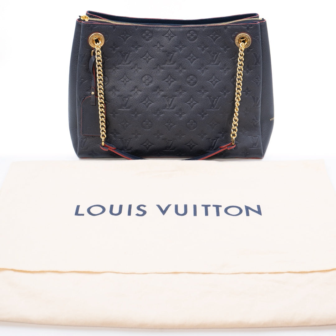 Louis Vuitton Surène MM in navy blue Monogram Empreinte leather