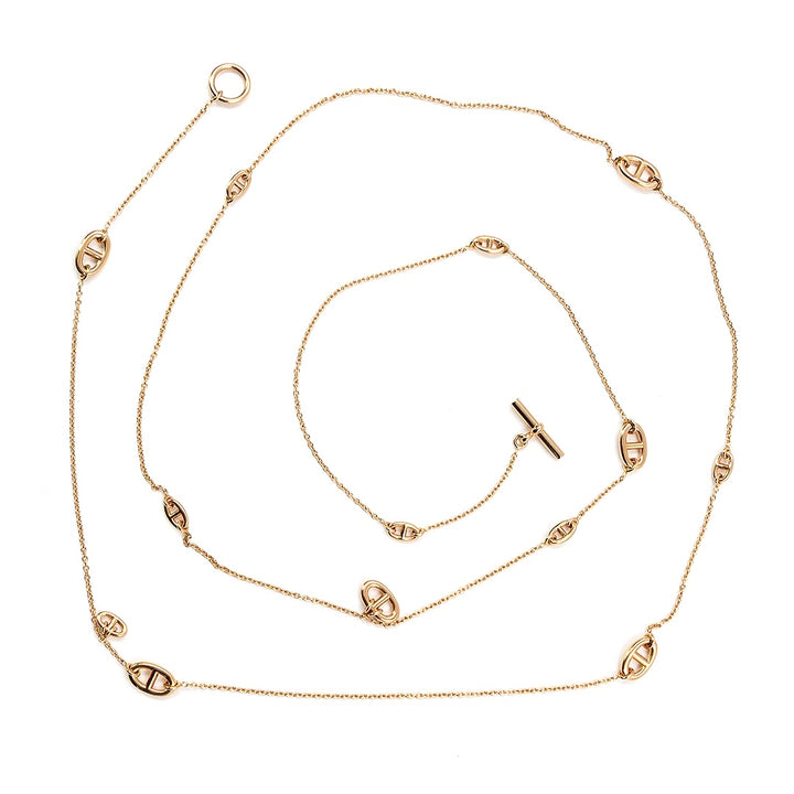 Hermès CA Farandole PM 18k Rose Gold 120 cm Long Necklace