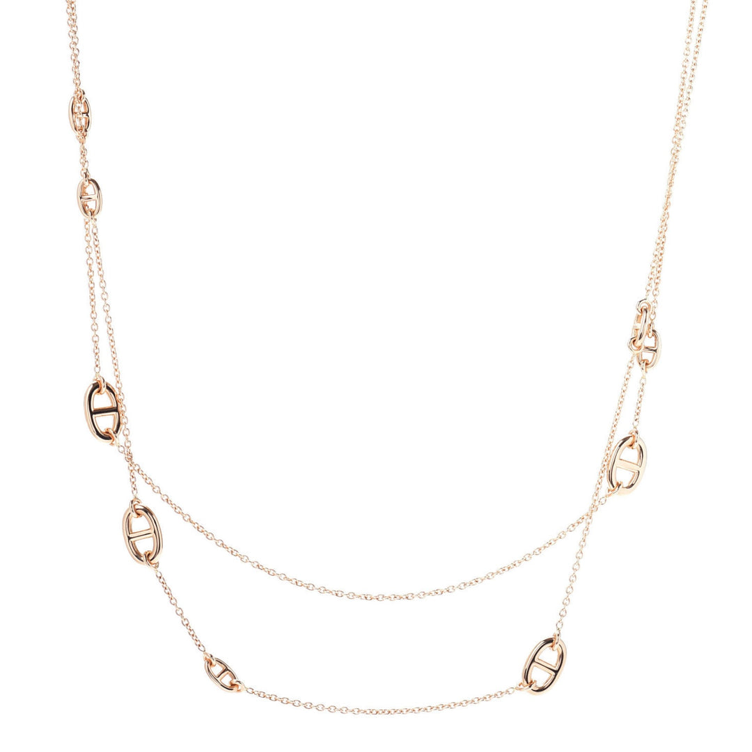 Hermès CA Farandole PM 18k Rose Gold 120 cm Long Necklace
