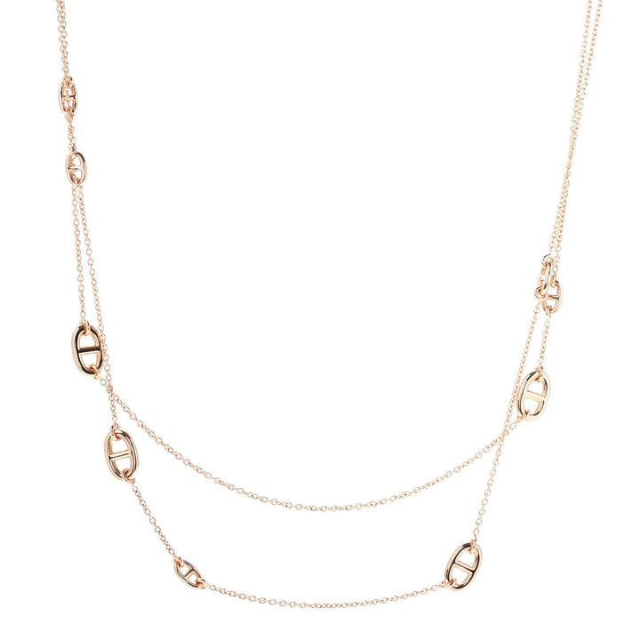 Hermès CA Farandole PM 18k Rose Gold 120 cm Long Necklace