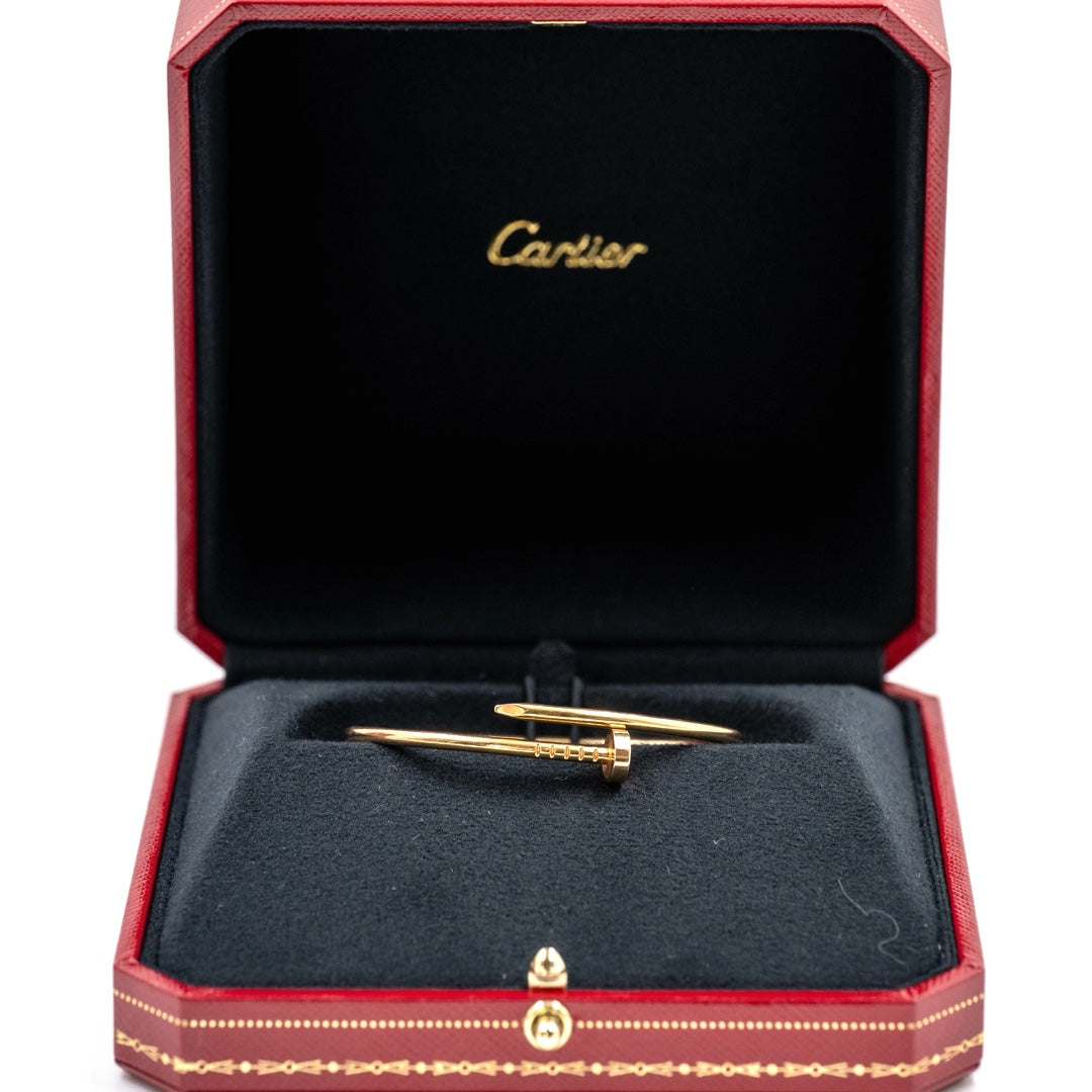 Cartier Juste Un Clou Thin Model Size 16 Rose Gold Bracelet - Gemaee  UAE