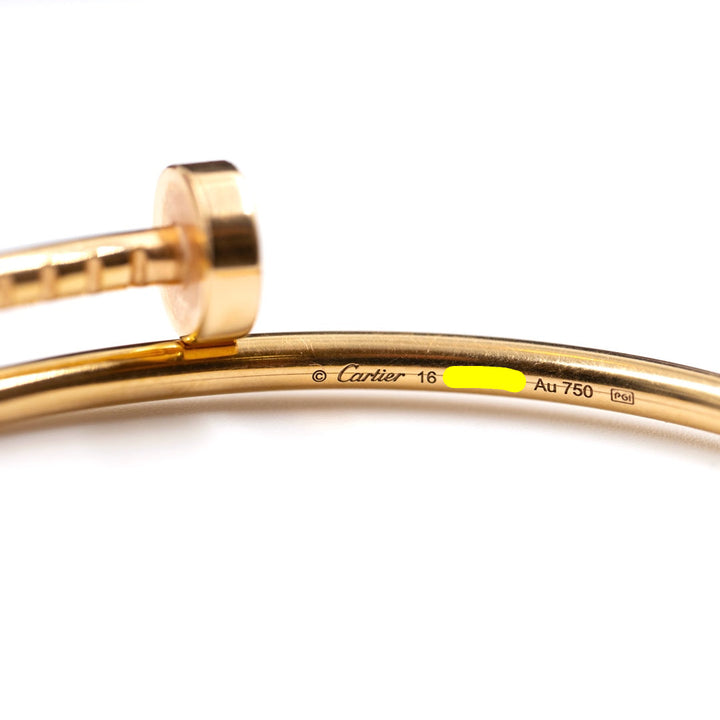 Cartier Juste Un Clou Thin Model Size 16 Rose Gold Bracelet - Gemaee  UAE