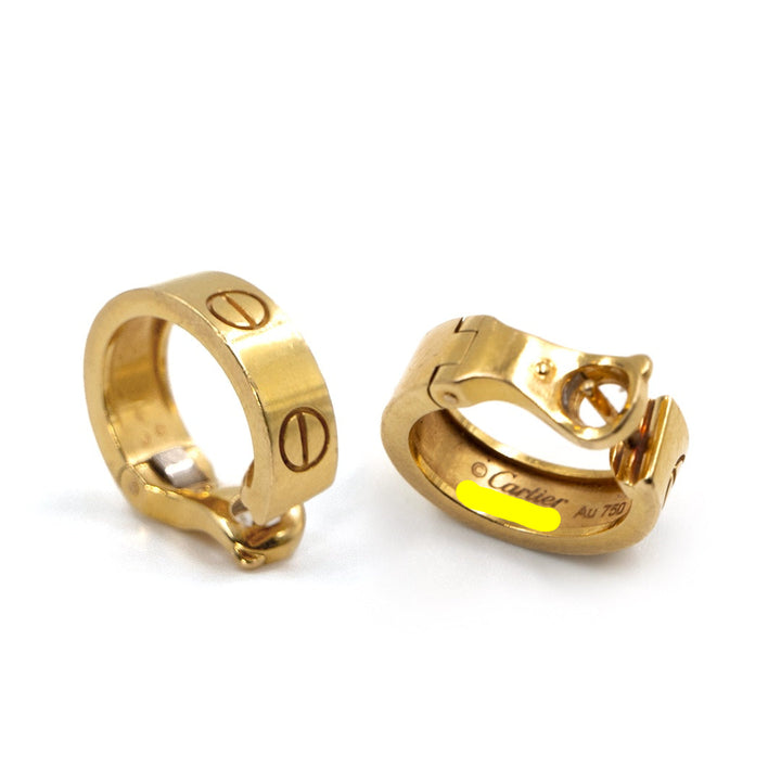Cartier LOVE Classic Hoop Earrings in 18K Yellow Gold