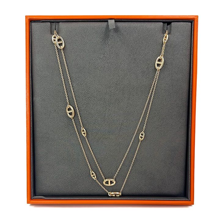 Hermès CA Farandole PM 18k Rose Gold 120 cm Long Necklace