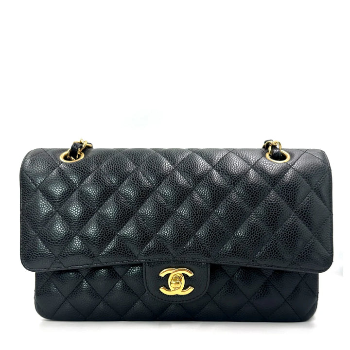 Chanel Medium Caviar Leather Bag with Gold Hardware
