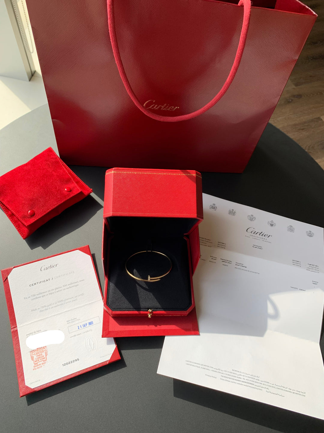 Cartier Juste un Clou Bracelet Small Model with Diamond  18K Yellow Gold - Gemaee  UAE