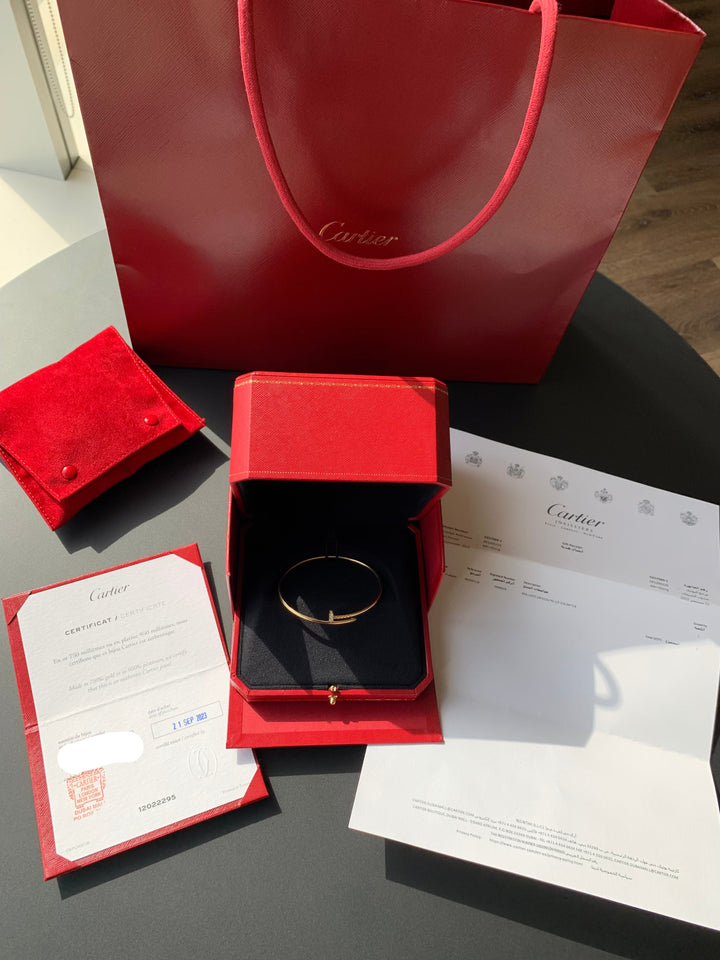 Cartier Juste un Clou Bracelet Small Model with Diamond  18K Yellow Gold - Gemaee  UAE