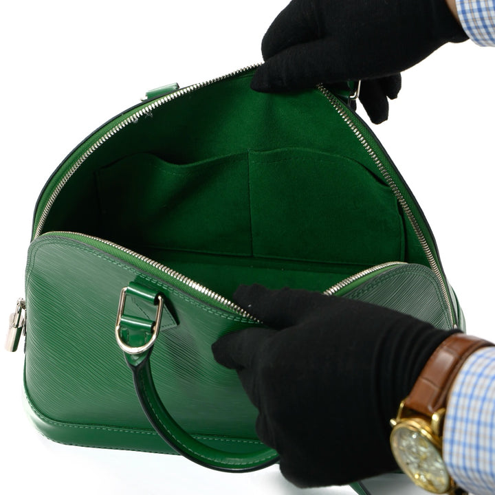 Louis Vuitton Epi Alma Pm Green Handbag