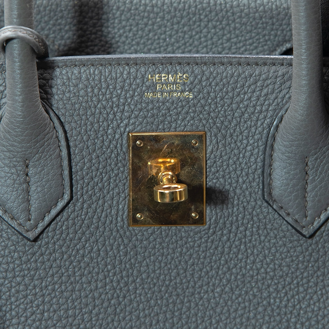 Hermès Birkin 30 Bag in Gris Meyer Togo Leather with Gold Hardware