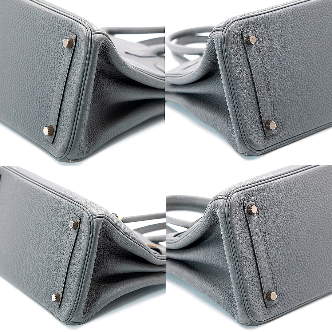 Hermès Birkin 30 Bag in Gris Meyer Togo Leather with Gold Hardware