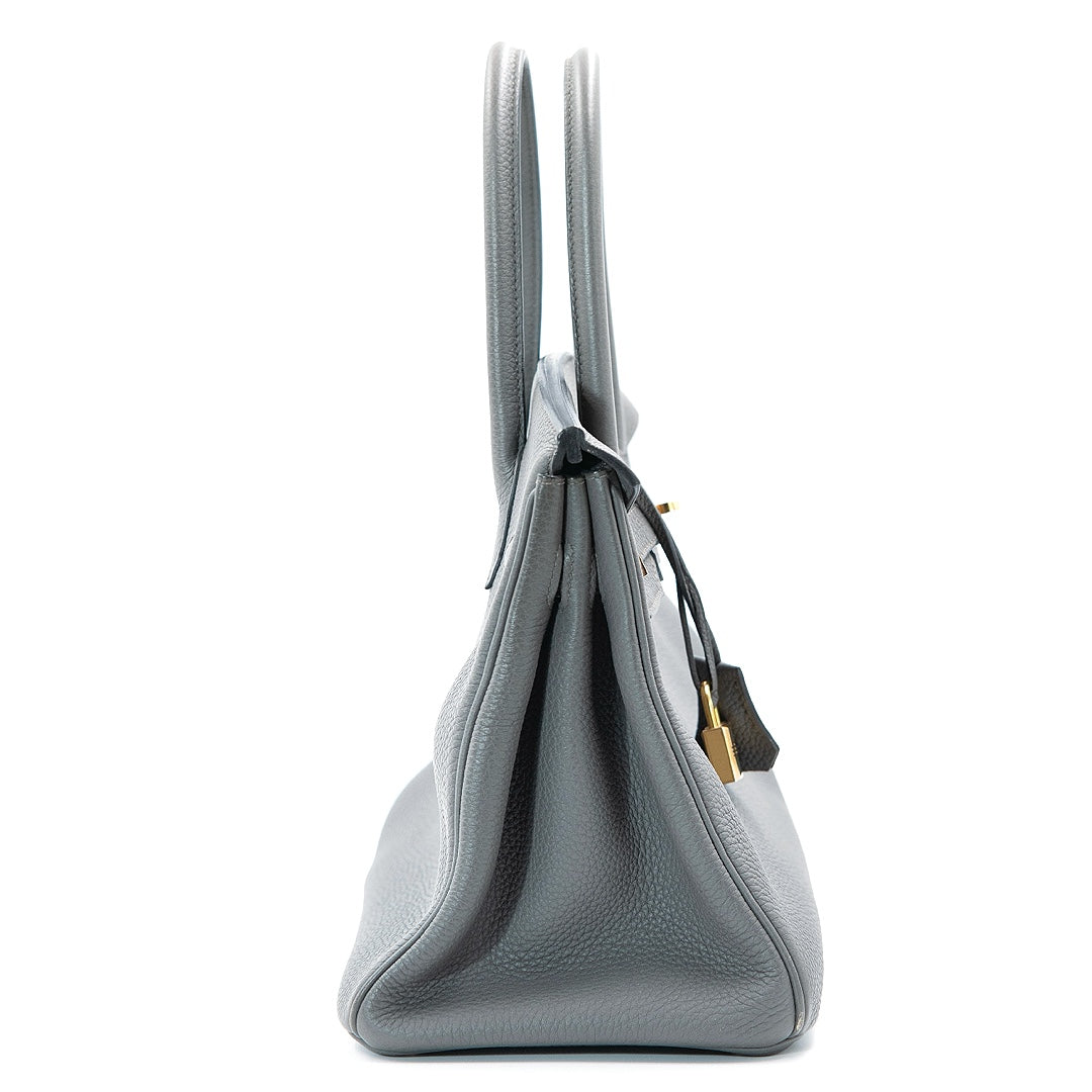 Hermès Birkin 30 Bag in Gris Meyer Togo Leather with Gold Hardware