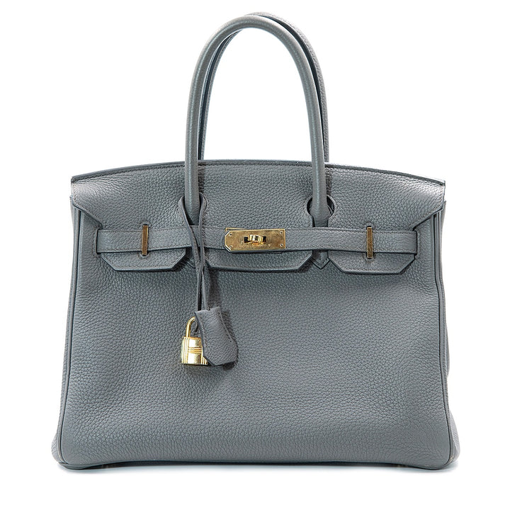 Hermès Birkin 30 Bag in Gris Meyer Togo Leather with Gold Hardware