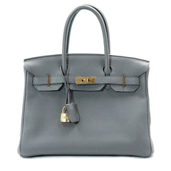 Hermès Birkin 30 Bag in Gris Meyer Togo Leather with Gold Hardware