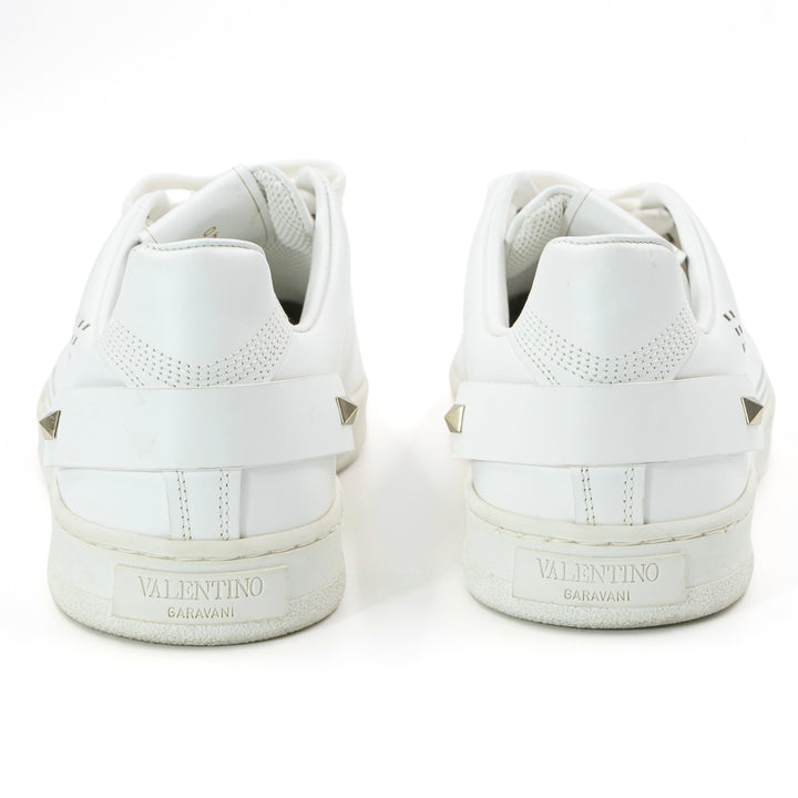 Valentino Garavani White Leather Backnet Sneakers