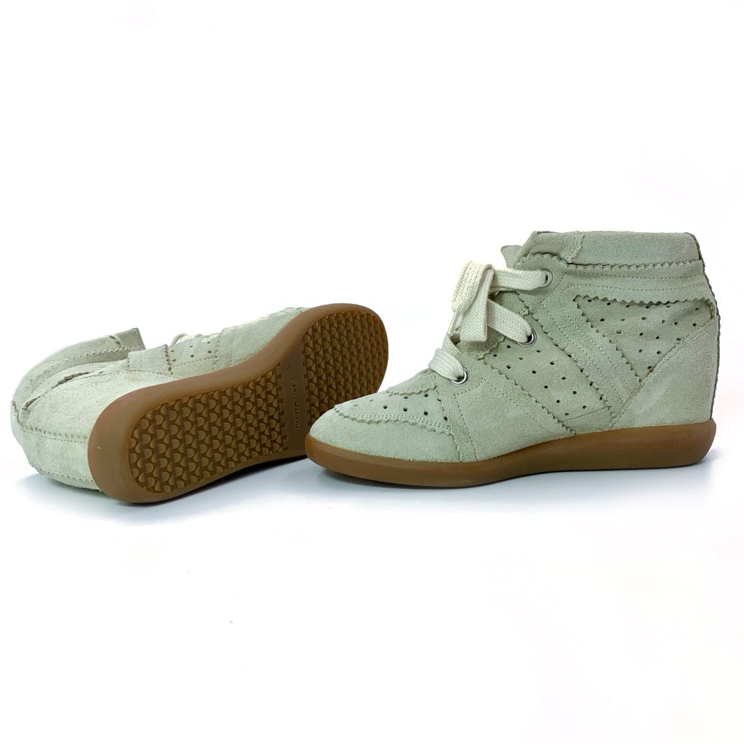 ISABEL MARANT grey Bobby wedge sneakers