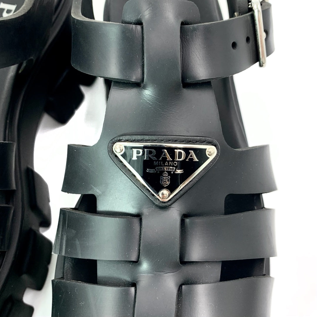 Prada Monolith Rubber Cage sandals